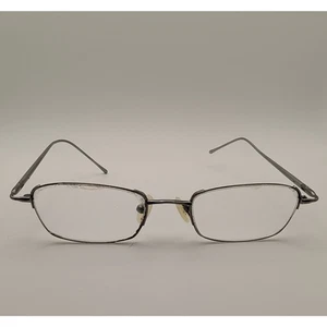 Gafas ópticas unisex con marco rectangular de metal plateado 52-18-135 - Imagen 1 de 3