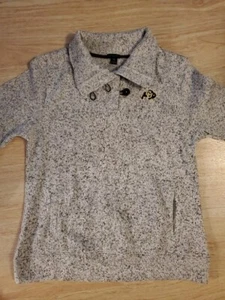 Womens XL Colorado Buffaloes Champion Elite Fleece Henley Cowl Pullover Sweater - Picture 1 of 19