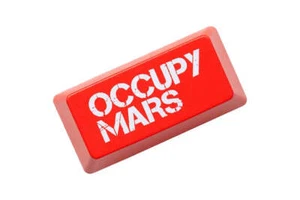 Occupy Mars Keycap Novelty Shine Through Keycap ABS Etched black red spacebar ba - Afbeelding 1 van 10