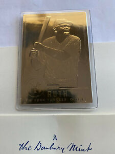 1996 Danbury Mint Babe Ruth #30 22KT Gold Encased  NM/MT