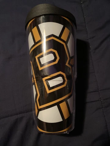 Tervis NHL Boston Bruins Tumbler Wrap 24 oz Clear wit Lid Made in USA Cover