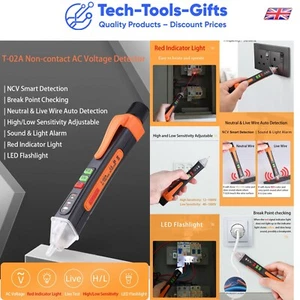 **SALE** 12-1000V Voltage Tester Pen Electric Detector Non Contact AC Sensor+ - Picture 1 of 8