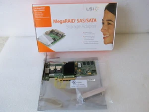 Lsi lsi00180 Megaraid Sata/sas 8708em2 3 gb/s Pci-express con 256 mb a bordo - Imagen 1 de 11