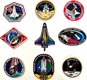 NASA...9 Vintage Decals Stickers + Moon Landing + Columbia Final Flight #104 - Picture 1 of 2