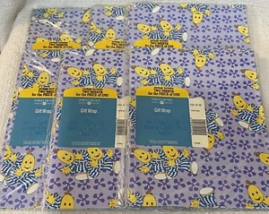Vintage Bananen im Pyjama Geschenkpapier 2 Blatt pro Paket versiegelt Posten von 6 - Bild 1 von 10