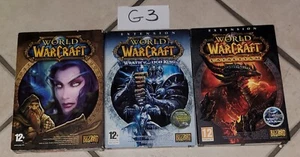 Lot De 3 Jeux PC Mac Cd Rom - World Warcraft + 2 Extensions - Bon État - Picture 1 of 3
