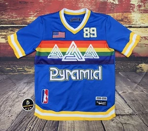 BLACK Pyramid Shirt Mens Medium DENVER Nuggets Style Basketball Shooting Jersey - Picture 1 of 11