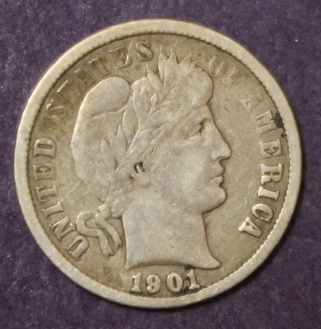 1901 Barber Dime Fine............................Lot 8871 Cover