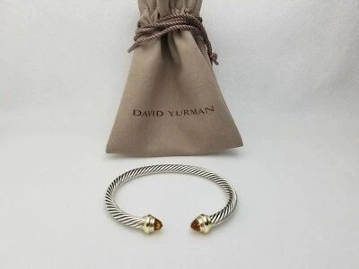 Pulsera Clásica David Yurman Cable con Citrino y Oro 14K 5mm Talla Mediana Foto 1 de 4