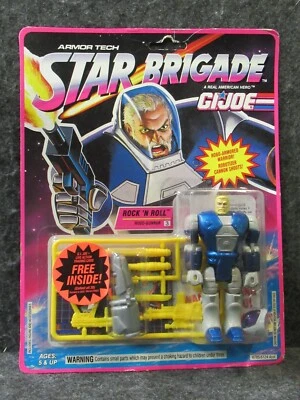 G.I. Figura cardada Joe Star Brigade Rock 'N Roll Robo-Gunner Hasbro 1993 Foto 1 de 4