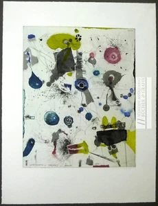 Armin Sandig Komposition Nr. 5 Farbradierung Bütten. Signiert. Griffelkunst - Bild 1 von 2