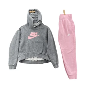 Nike Club Tracksuit Youth Large Hoodie Med Sweatpants Athleisure Performance Gym - Picture 1 of 14