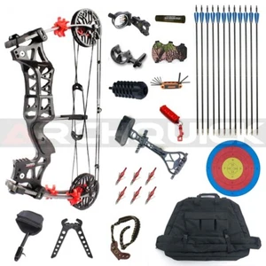 Junxing Archery M109e Compound Bow Kit 30-60lbs R&LH Target Hunting Arrow Set - Picture 1 of 10