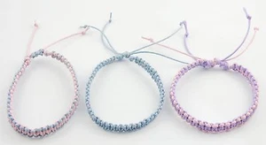 Handmade Cotton Macramé Surf Bracelet Adjustable Knotted / Knot Cord Unisex - Picture 1 of 12