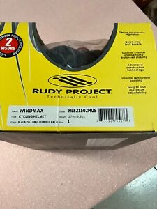Rudy Project 'Windmax' Cycling Helmet-L-Black, Yellow, Fluo/White Matte-New!
