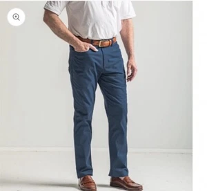 ONWARD RESERVE Flex Five Sateen Stretch5 Pocket Pants Size 34X30 In Dark Denim - Picture 1 of 18