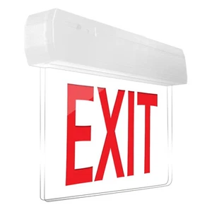 LSP [1-Pack] Edge Lit Exit Sign LED Light Panel,Red Lettering,Wall/Ceiling Mount - Picture 1 of 6