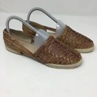Elliott Lucca Shoes Womens Rani Loafer Brown Basket Woven Leather Slip On 7