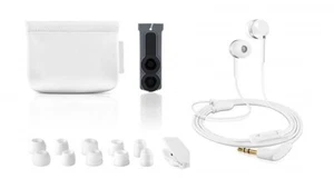Universal In Ear Kopfhörer Ohrhörer + Mikrofon + In Line Fernbedienung kabelgebunden 3,5 mm AUX MP3 - Bild 1 von 1