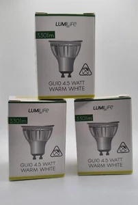 Lumilife 4.5 Watt Warm White GU10 Bulb X2 - Picture 1 of 8