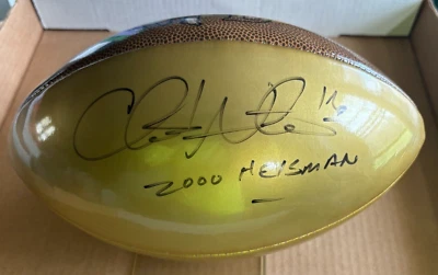 Chris Weinke 2000 ganador Heisman Florida State Seminole NFL Wilson fútbol americano automático Foto 1 de 2
