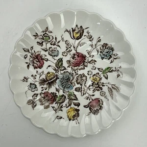 Floral Saucer Staffordshire Bouquet Johnson Bros Made in England 6" VTG - Picture 1 of 3