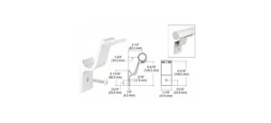 CRL Sky White Aluminum Quick Connect Hand Rail Bracket for 1-1/2" D Tubing - Picture 1 of 6