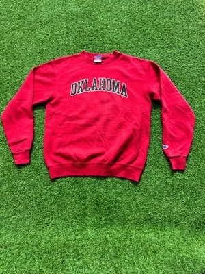 Vintage Champion Sweatshirt Mens Medium Red Oklahoma Sooners Authentic Football - Image 1 of 4