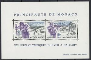 Monaco 1988 : Olympics - Good Very Fine MNH Sheet - Catalaog Val : 20€ - Picture 1 of 1