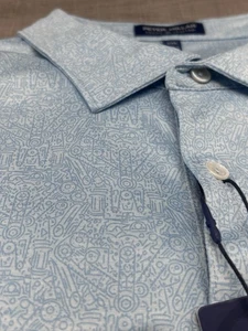 Peter Millar Golf Shirt Polo Crown Crafted Gear Print XXL blau neu mit Etikett UVP 110 $ - Bild 1 von 9