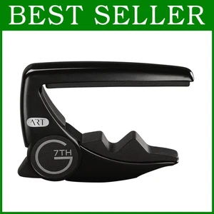 Capo de guitarra de cuerda de acero - negro satinado - fácil uso con una sola mano - Imagen 1 de 10