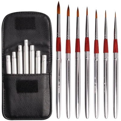7 PCS Travel Watercolor Brushes Set Detachable Portable Sable Paint Brushes - Image 1 of 4