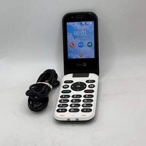 Doro 7030 Flip Big Button 4G Black Phone Dual Sim Unlocked Good Grade B/C - Zdjęcie 1 z 5