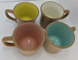 Juego De Cuatro Tazas Taylor Genuinas Marrón Rosa Amarillo Azul Blanco De Colección EE. UU. - Imagen 1 de 16