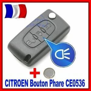 Coque PLIP Télécommande Clé Pour CITROEN C2/C3/C4/C5/C6/C8 Bouton Phare CE0536 - Picture 1 of 3