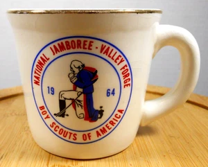 vtg 1964 BSA Boy Scouts National Jamboree Valley Forge Pennsylvania coffee mug - Picture 1 of 7