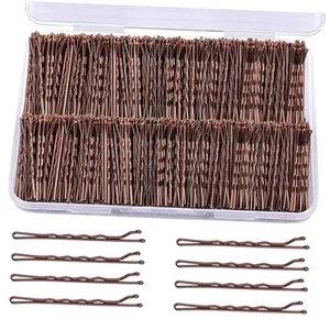 Bobby Pins,  240Pcs Hair Pins Waves Bobby Pins Hair Accessories for Women Brown - Picture 1 of 8
