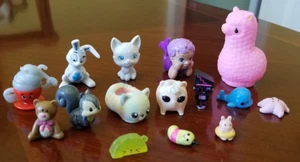 15pc MINI TOY FIGURES MGA 1" L.O.L. TINY HAMSTER~JUKEBOX ROBOT~Disney STARFISH - Picture 1 of 18