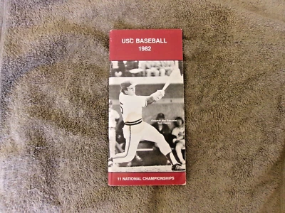 Guía de medios de béisbol 1982 USC Anuario Programa Rod Dedeaux Mark McGwire College Foto 1 de 4