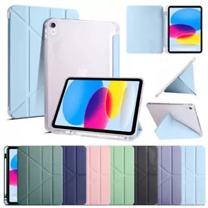 Origami Leather Case w/Pencil Holder For iPad 10th 10.9 5/6/7/8/9th Pro 11 10.5" - Picture 1 of 25