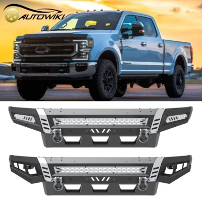 Powder Coated Steel Front Bumper Fit For 2017-2022 Ford F250 F350 Super Duty Foto 1 de 4