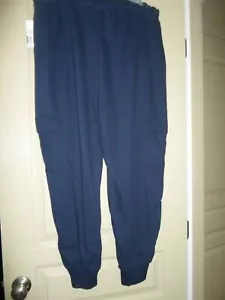 sweat pants with pockets, cargo type, navy blue ,3XL,made in Pakistan, - Picture 1 of 5