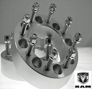 2 Pc Dodge 2012-2018 Ram 2500 3500 Dually 2.00" Wheel Spacers Adapters 8650E1415 - Picture 1 of 5
