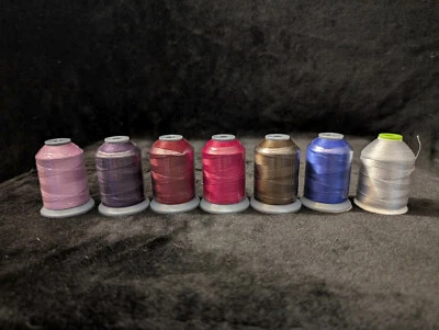 Lot of 7 Pacesetter 50wt Used Embroidery Machine Thread 1100 Yds ea NEW - Image 1 of 2