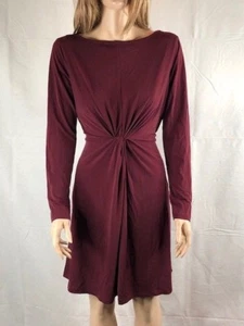 Damenkleid neu mit Etikett $ 110 Michael Kors Twist-Front merlot - Bild 1 von 5