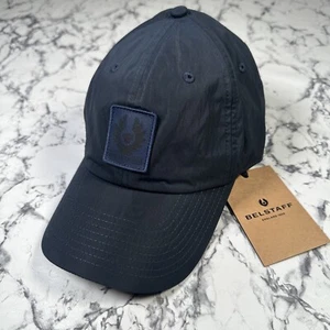 Belstaff Herren dunkle Tinte marineblau Nylonschale Phoenix Logo Kappe Mütze neu mit Etikett authentisch