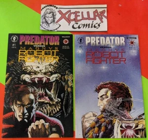 Predator Versus Magnus Robot Fighter # 1 & 2 Set (1992) - Picture 1 of 23