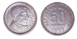 24 1952- 56 Argentina KM49 (XF) 50 Centavos Lot ED - Picture 1 of 1