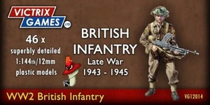 Victrix British Infantry & Heavy Weapons 12mm 1:144 scale WWII 2 x sprues loose - Picture 1 of 9