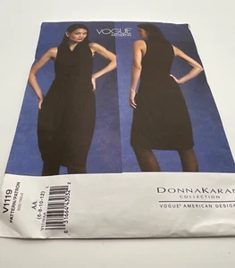Vogue Patterns V1119 Donna Karan Misses Dress Cowl Collar Pleated AA 6 8 10 12 - Picture 1 of 5